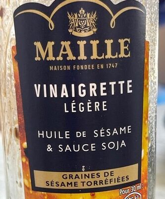 Vinaigrette légère huile de sésame & soja front packaging