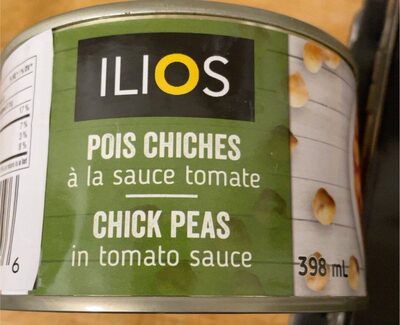 Chick peas in tomato sauce front packaging
