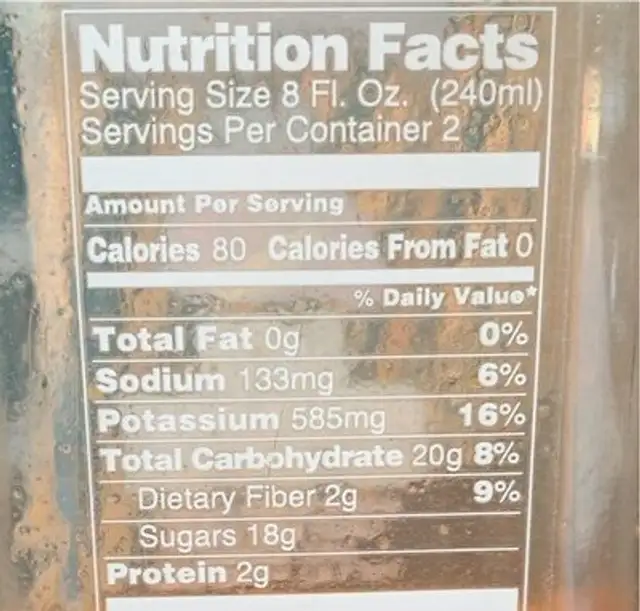 super antioxidant carrot orange banana nutrition facts table