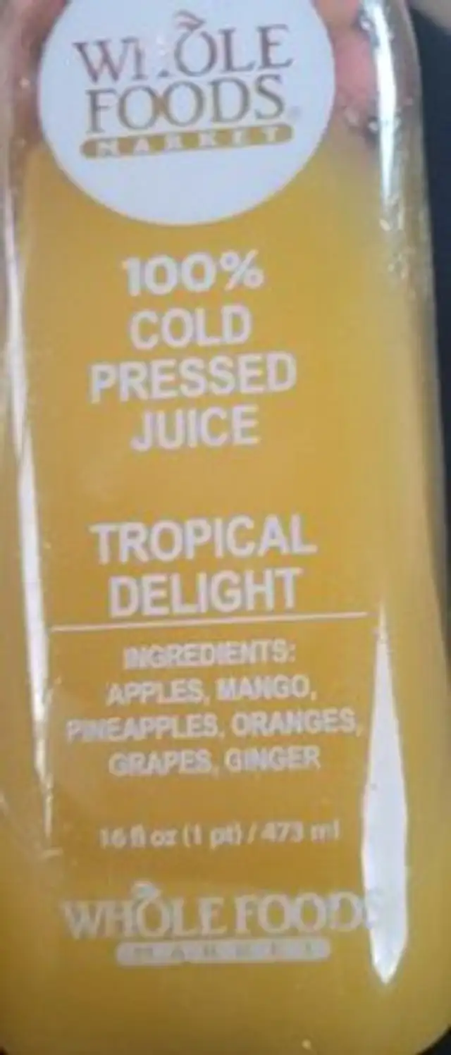 100% Cold Pressed Juice Tropical Delight