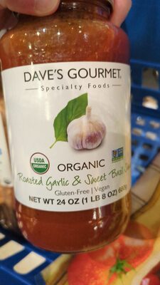 Organic Roasted Garlic & Sweet Basil Pasta Sauce