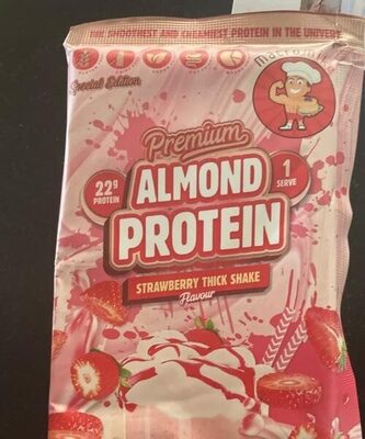 Almond protein strawberry thick shake