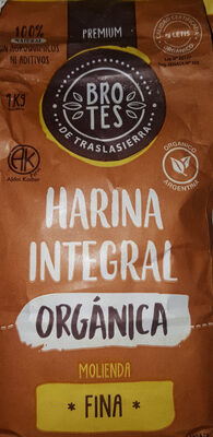 harina integral organica front packaging