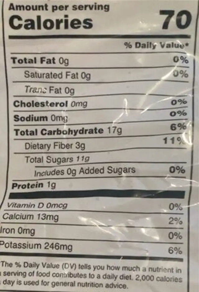Tj farms select berry banana blend nutrition facts table