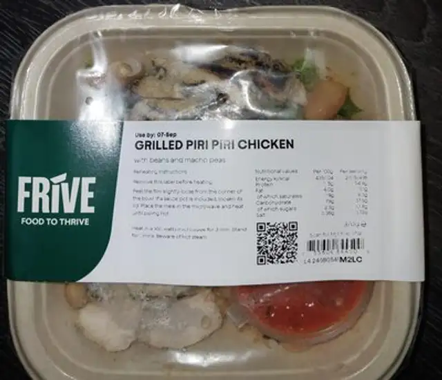Grilled Piri Piri Chicken with Beans and Macho Peas front packaging