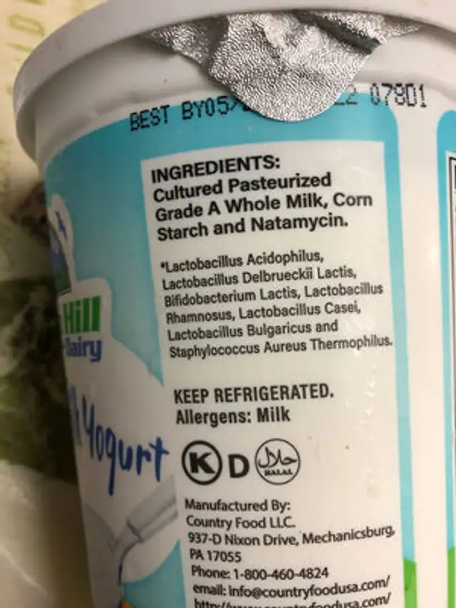 Unknown ingredients label