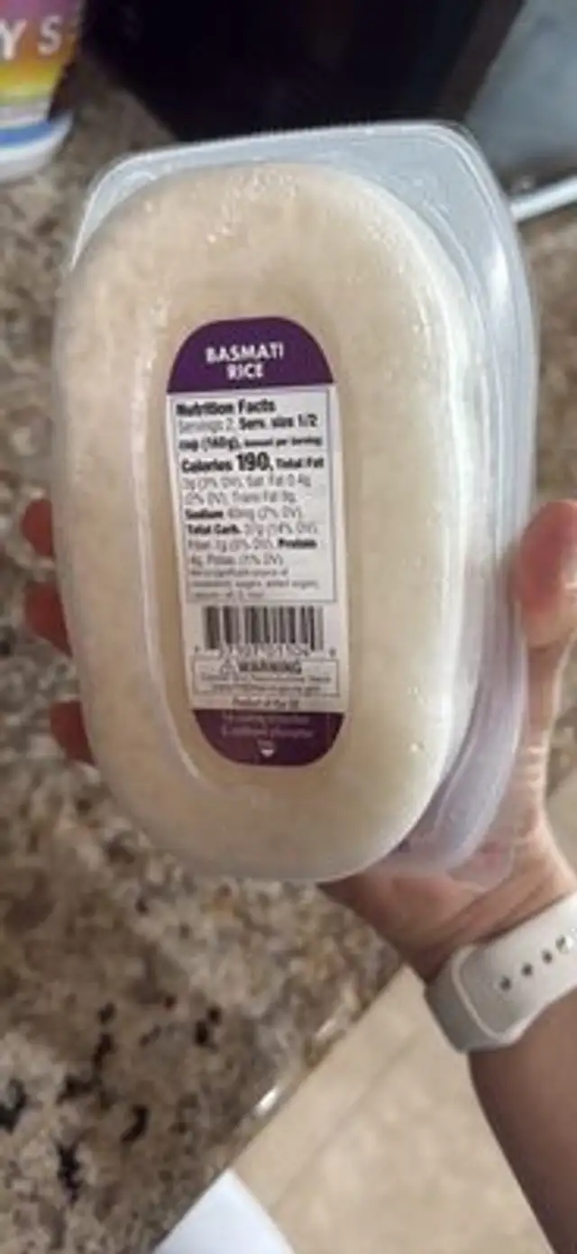 Basmati Rice nutrition facts table