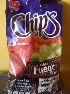 Chip's sabor fuego limón
