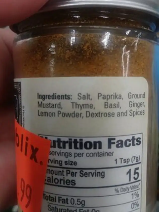 marlin ingredients label