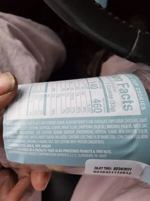shweetz ingredients label
