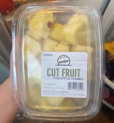 Cut fruit pineapple chunks