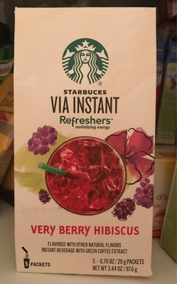 Instant beverage with green coffee extract front packaging