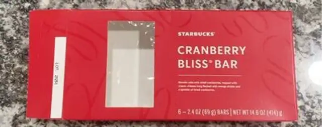 Cranberry Bliss Bar front packaging