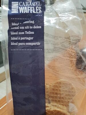 Mini caramel waffles front packaging