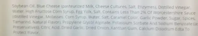 rooties blue cheese ingredients label