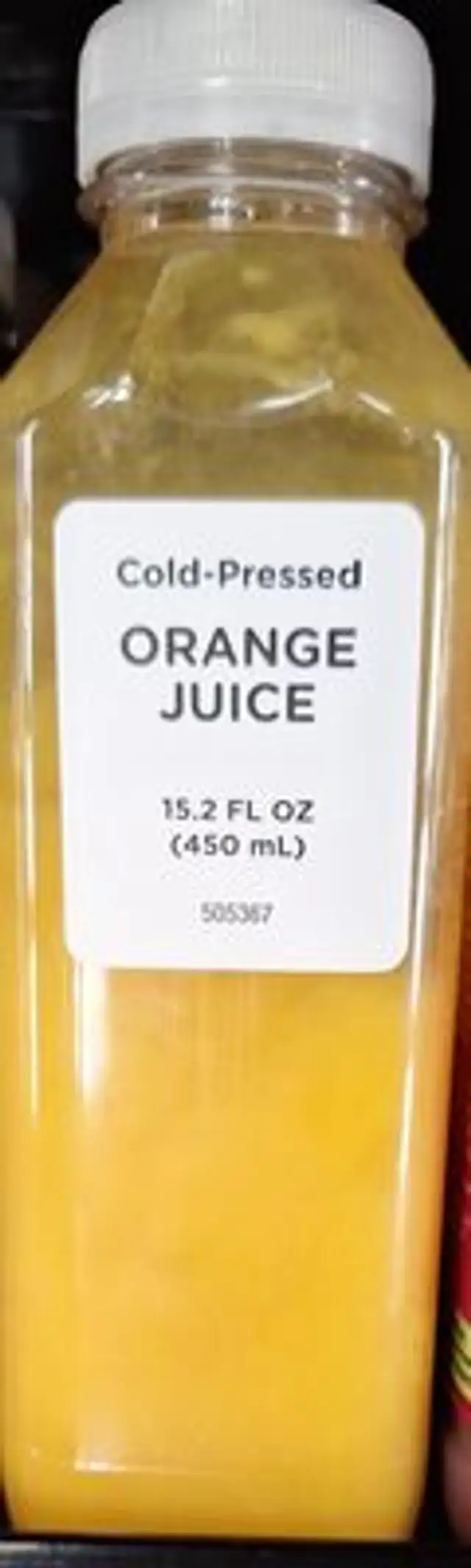 Cold Pressed Orange Juice front packaging