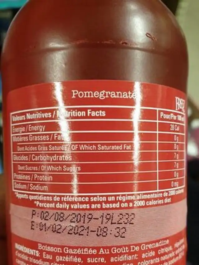 Freez Offer Strawberry 275ML nutrition facts table