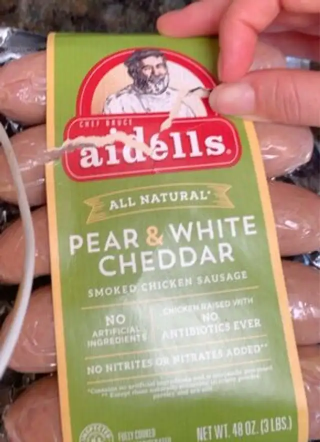Pear and White Cheddar smoked chicken sausage