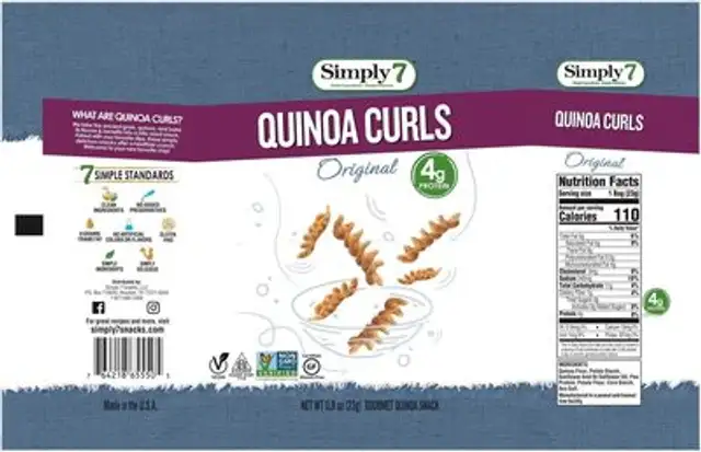 7 gourmet quinoa curls snack