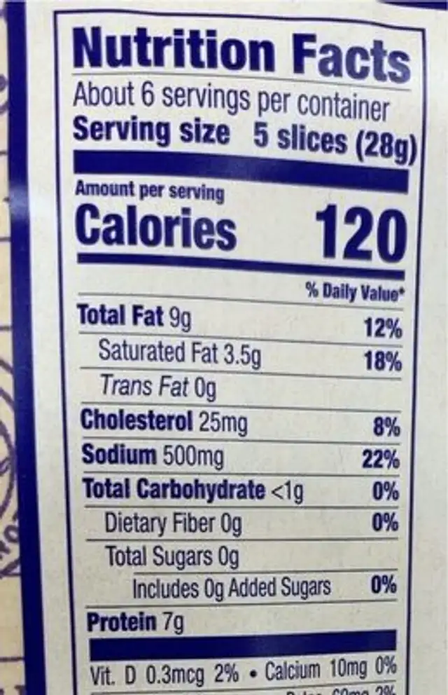 Mild trio nutrition facts table