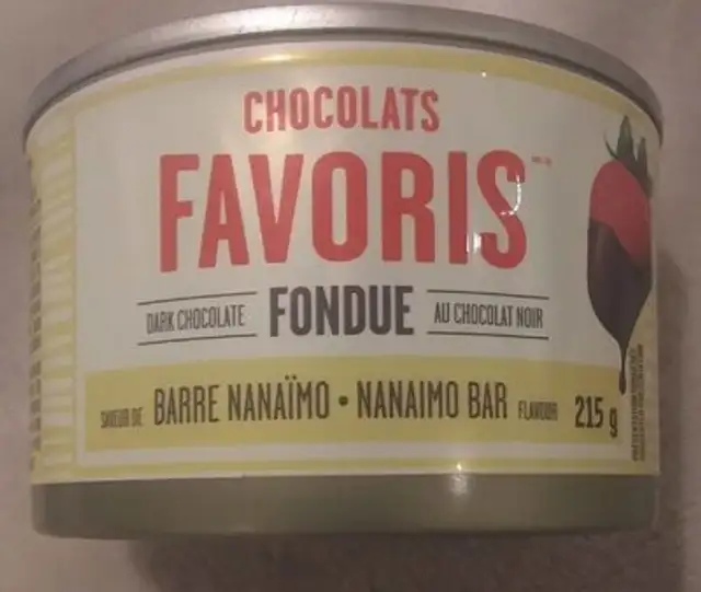 Fondue au chocolat noir barre Nanaïmo