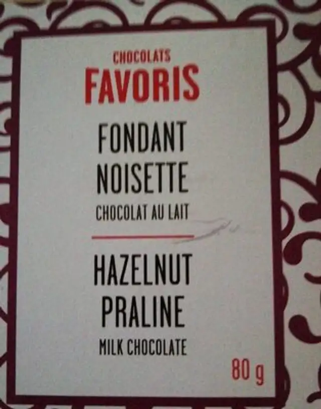 FAVORIS, Fondant noisette