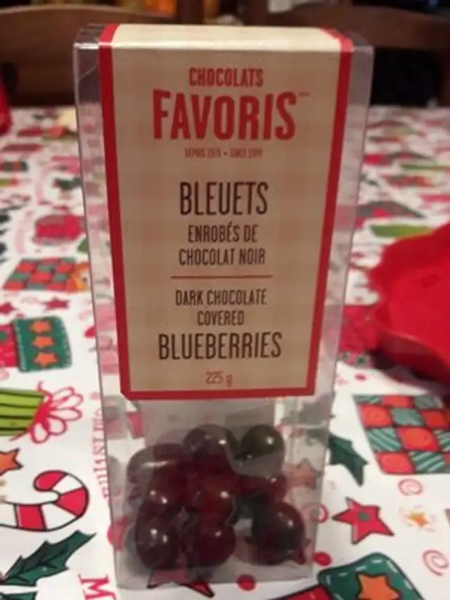 Bleues enrobés de chocolat noir