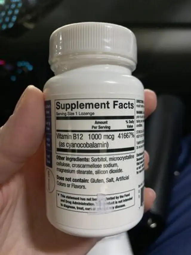 Vitamin b12 nutrition facts table