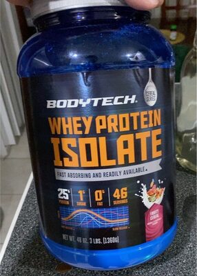 Whey protein isolate front packaging