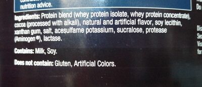Whey Tech Pro 24 ingredients label