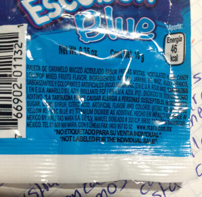 Paleta de caramelo front packaging