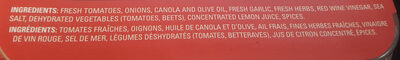 Bruschetta ingredients label