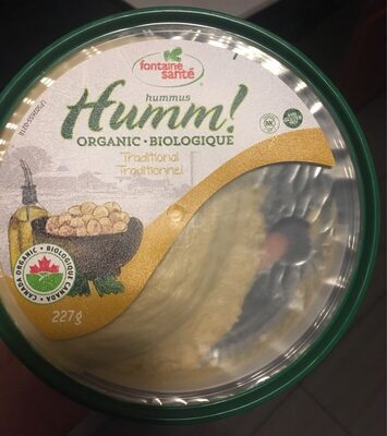 Houmous biologique front packaging