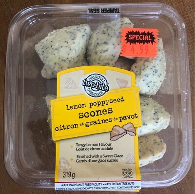 Lemon poppyseed scones front packaging