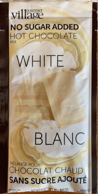 No Sugar Added White Hot Chocolate Mix front packaging