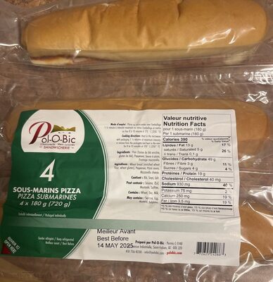 Pizza Submarine front packaging