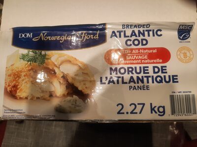 Morue panée front packaging