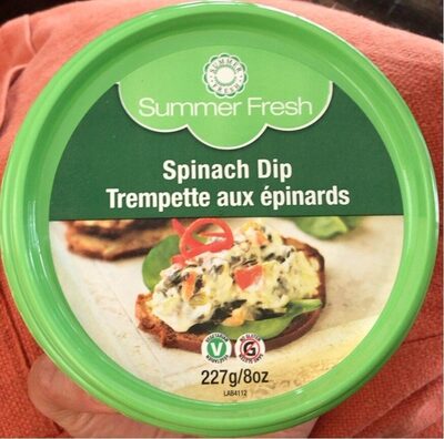 Spinach dip front packaging