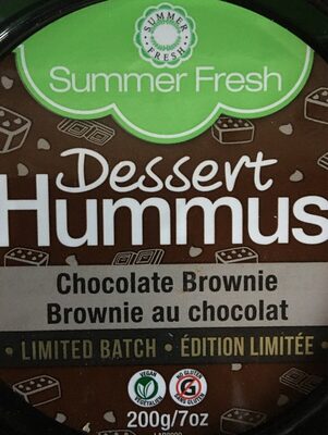 Chocolate brownie dessert hummus