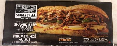 Shaved beef au jus front packaging