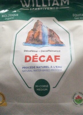 Café biologique William décafeiné