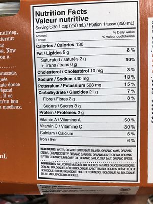 Crémeuse courge butternut