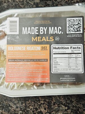 Bolognese Rigitoni front packaging