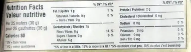 Obleas de amaranto on Matcha nutrition facts table