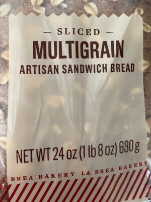 Sliced multigrain artisan sandwichbread
