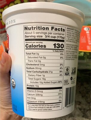 Organic Vanilla Nonfat Yogurt