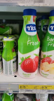Yes yogurt liquido fresa front packaging