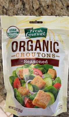 Organic Croutons Seasoned front packaging