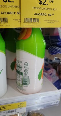 Yes yogurt liquido melicoton front packaging