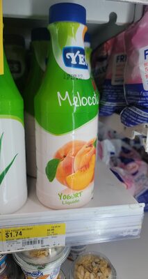 Yes yogurt liquido melocoton front packaging